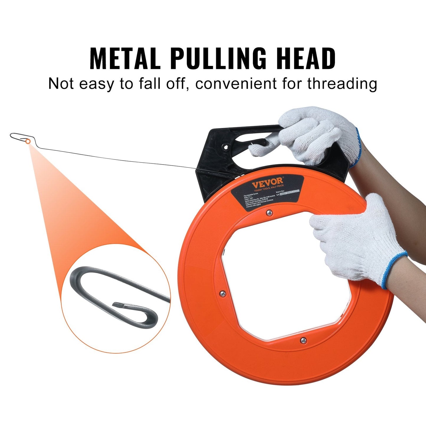 Fish Tape – 240FT x 1/8IN Steel Wire Puller Tool