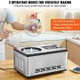 VEVOR Automatic Ice Cream Maker with Built-In Compressor – 2 Qt No Pre-Freeze Fruit & Yogurt Machine, Stainless Steel Electric Sorbet & Gelato Maker (3 Modes, LCD Display & Timer, Silver)