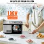 VEVOR Automatic Ice Cream Maker with Built-In Compressor – 2 Qt No Pre-Freeze Fruit & Yogurt Machine, Stainless Steel Electric Sorbet & Gelato Maker (3 Modes, LCD Display & Timer, Silver)
