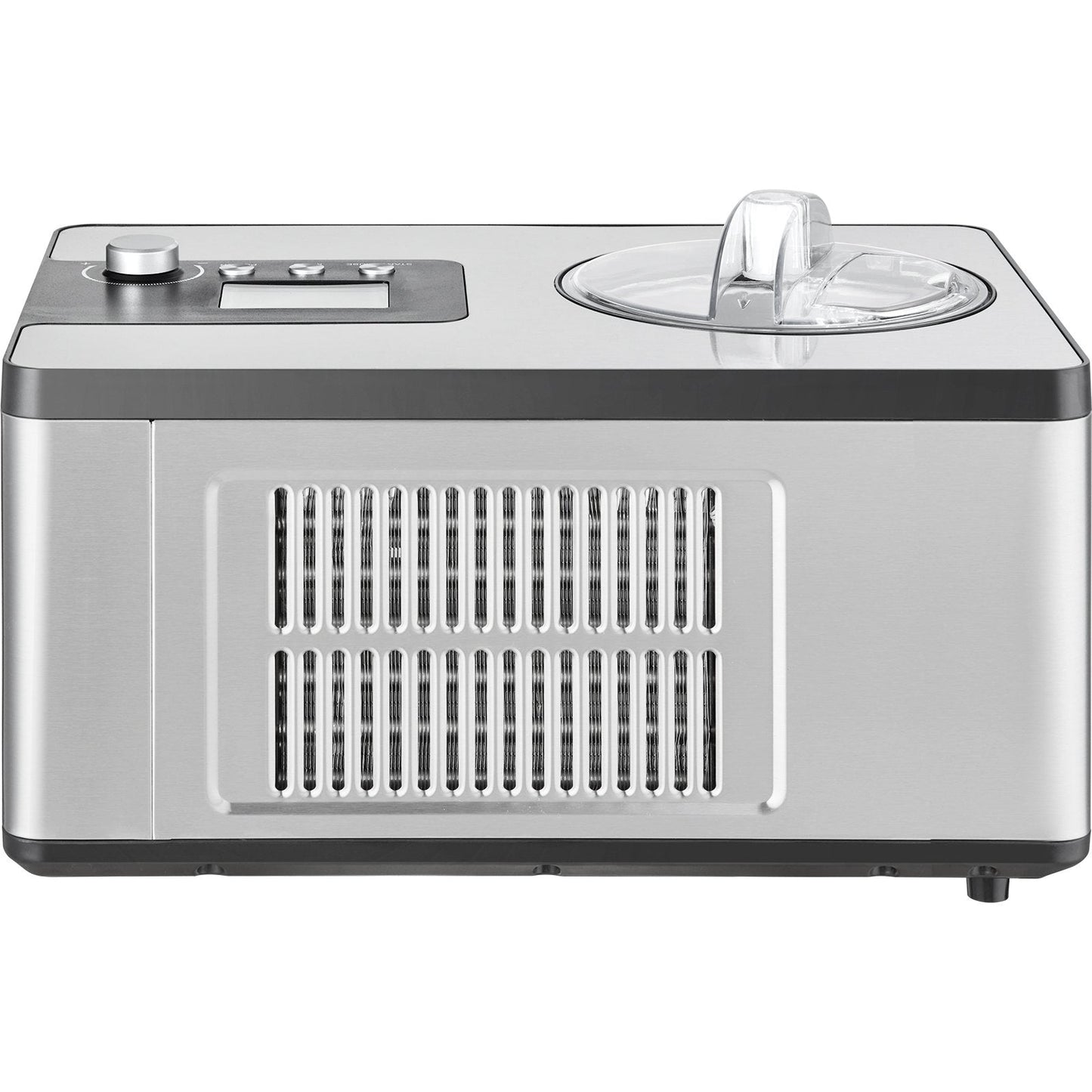 VEVOR Automatic Ice Cream Maker with Built-In Compressor – 2 Qt No Pre-Freeze Fruit & Yogurt Machine, Stainless Steel Electric Sorbet & Gelato Maker (3 Modes, LCD Display & Timer, Silver)