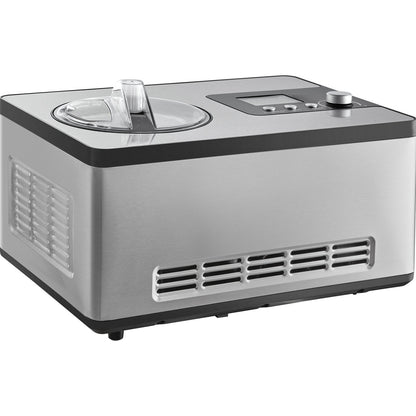 VEVOR Automatic Ice Cream Maker with Built-In Compressor – 2 Qt No Pre-Freeze Fruit & Yogurt Machine, Stainless Steel Electric Sorbet & Gelato Maker (3 Modes, LCD Display & Timer, Silver)