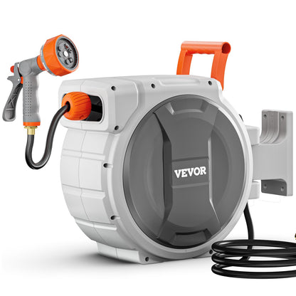 VEVOR Retractable Hose Reel – 85Ft Wall-Mounted Garden Water Hose Reel