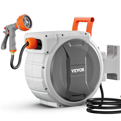 VEVOR Retractable Hose Reel – 85Ft Wall-Mounted Garden Water Hose Reel