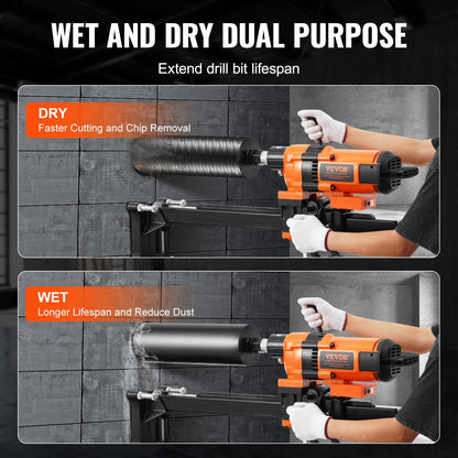 Diamond Core Drill Machine – 0.8" to 11.8" Diameter, 3500W Wet Core Drill with Stand