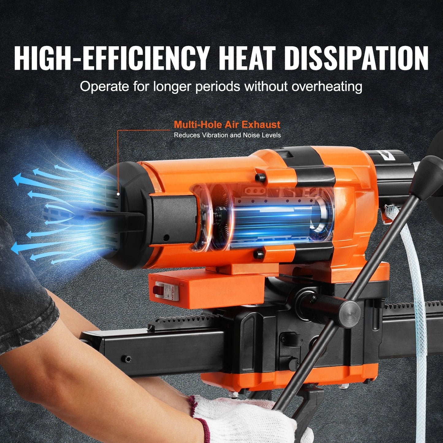 Diamond Core Drill Machine – 0.8" to 11.8" Diameter, 3500W Wet Core Drill with Stand