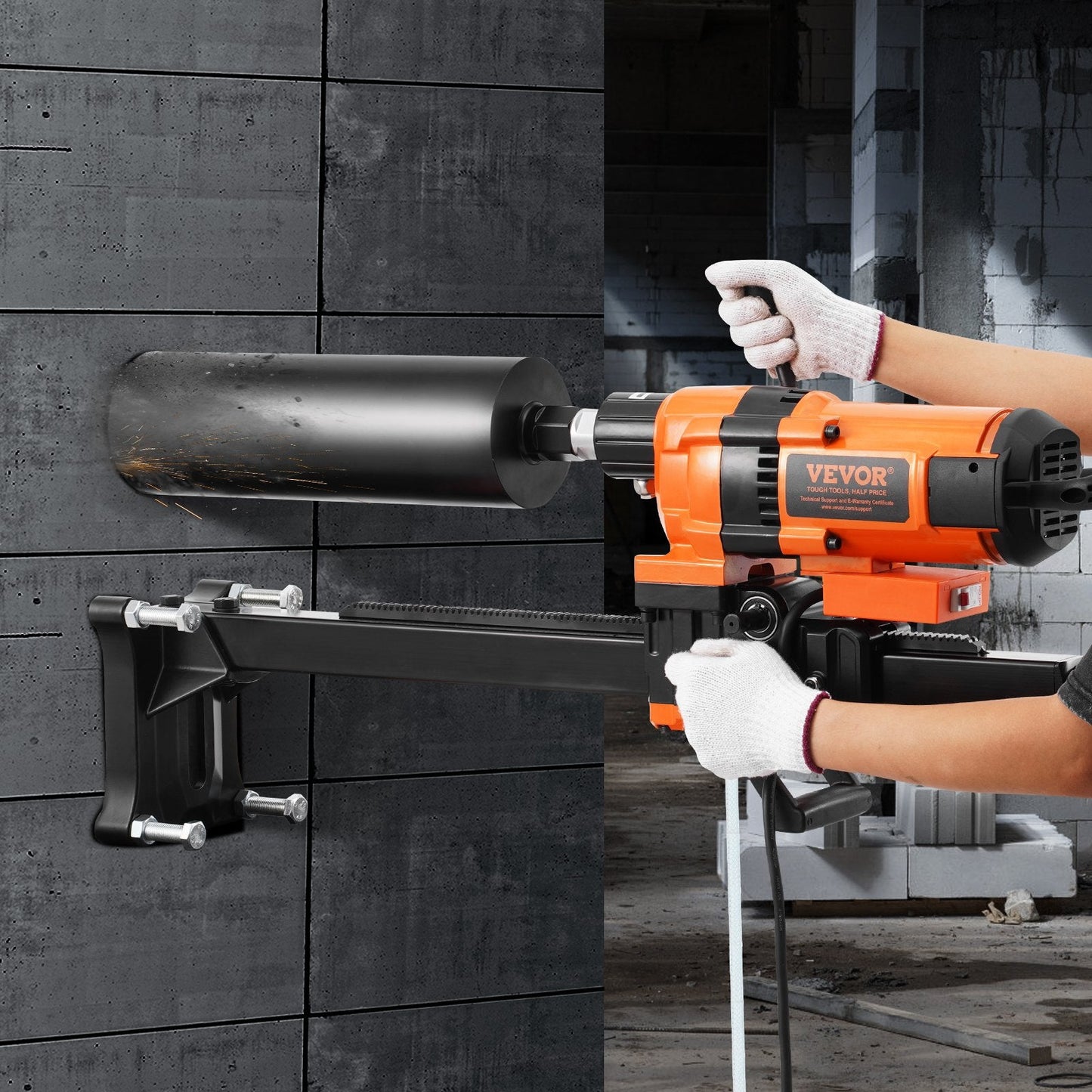 Diamond Core Drill Machine – 0.8" to 11.8" Diameter, 3500W Wet Core Drill with Stand
