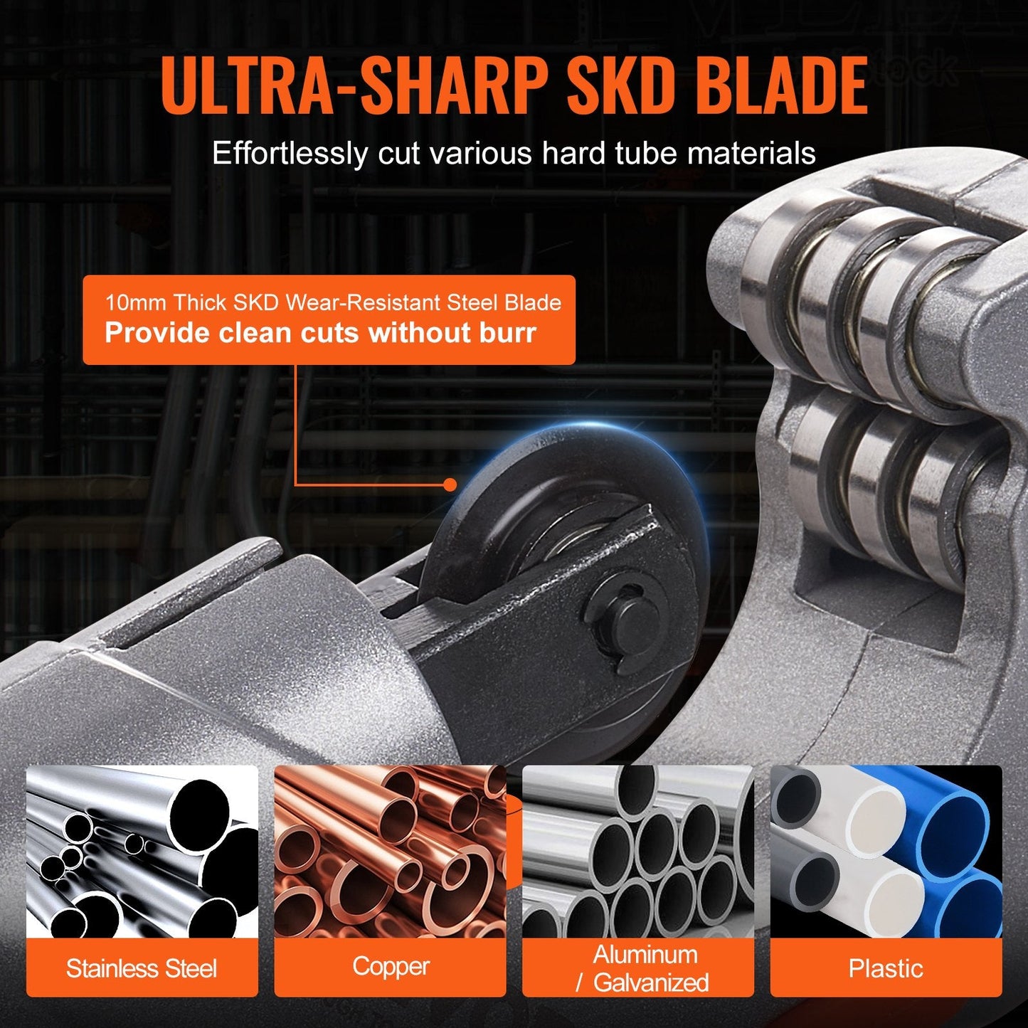 3PCS Tubing Cutter Set – Heavy Duty Pipe Cutter Kit for Copper, Aluminum, Stainless Steel & Plastic Pipes